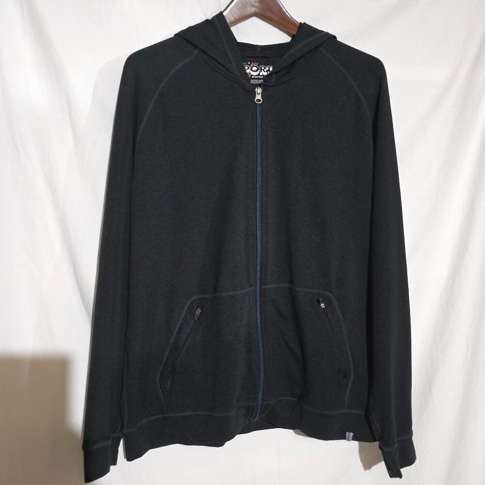Marine Layer Weekend Sport Full Zip Hoodie - Charcoal - Sz L*